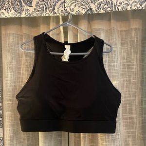 Fabletics high impact black sports bra